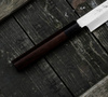 Hideo Kitaoka Shirogami Satin Damascus Nóż Yanagi Sashimi 21 cm