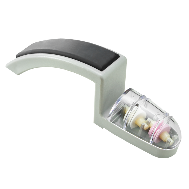 MinoSharp Ceramiczna ostrzałka wodna do noży Global 220, szaro-czarna