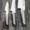 Global Ukon Zestaw Nóż Szef kuchni 20 cm + Nóż uniwersalny 15 cm + Nóż do obierania 9 cm