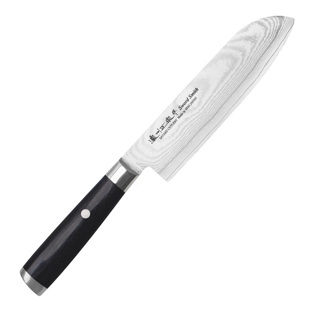 Satake Cutlery Mfg Damascus Nóż Santoku 17 cm