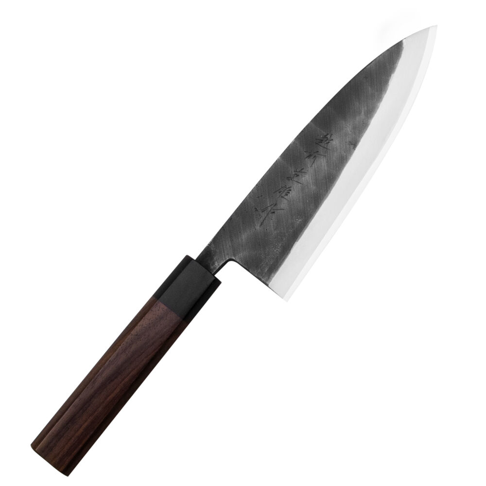 Hideo Kitaoka Shirogami Black Oktagon Nóż Deba 18cm