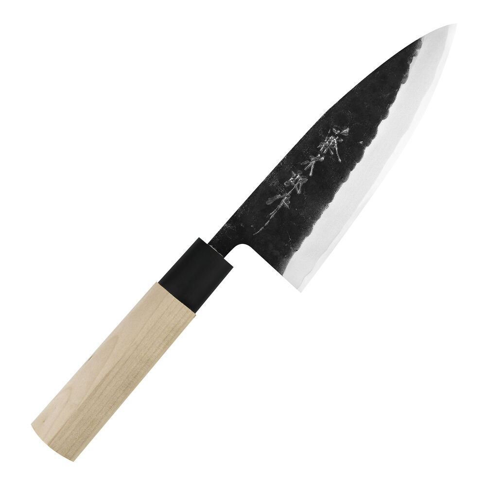 Tojiro Black Hammered Shirogami#2 Nóż Deba 15 cm